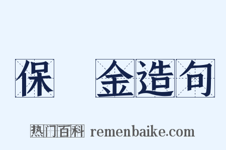 保釋金造句是什么意思的图片